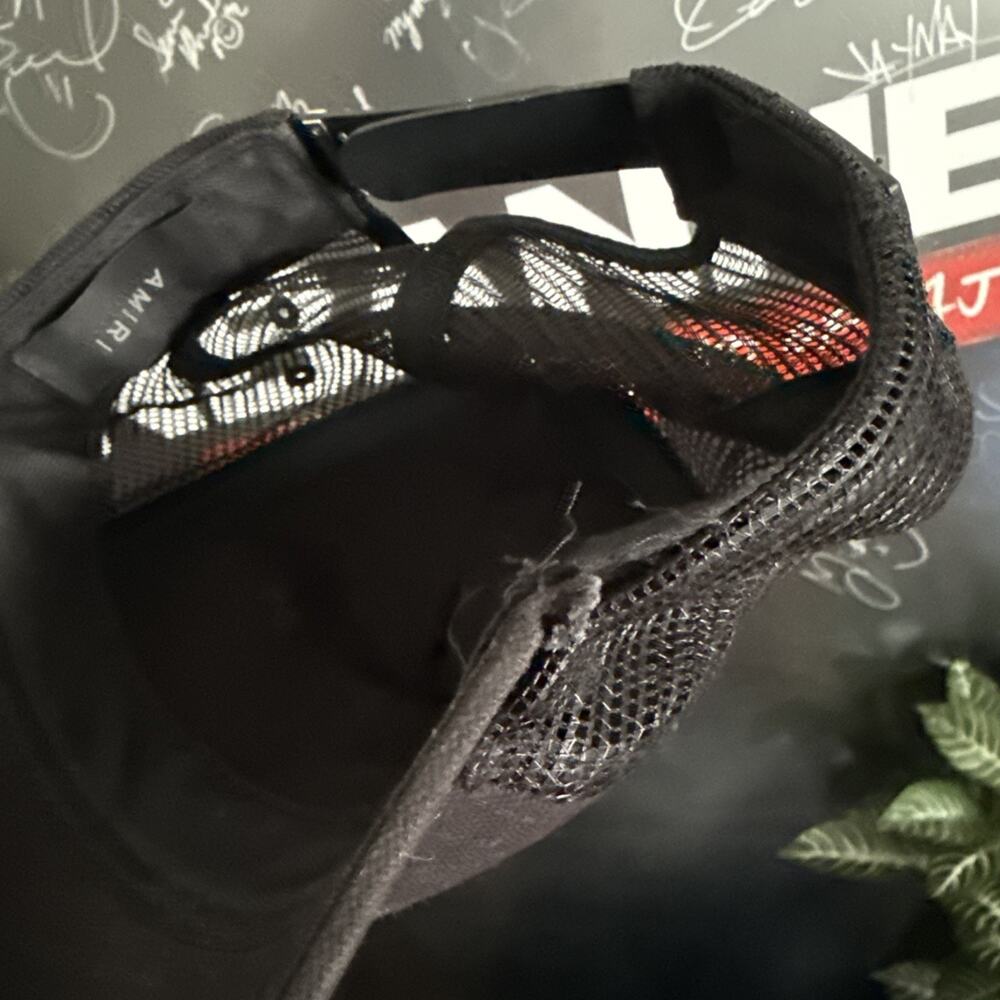 Amiri Black Logo Trucker Cap - Picture 10 of 13